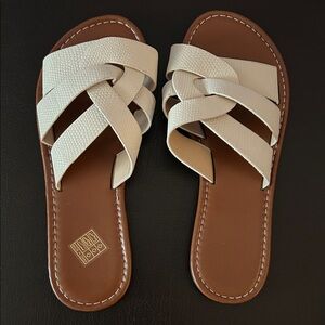 SHEIN Cream and Brown Women Sandals